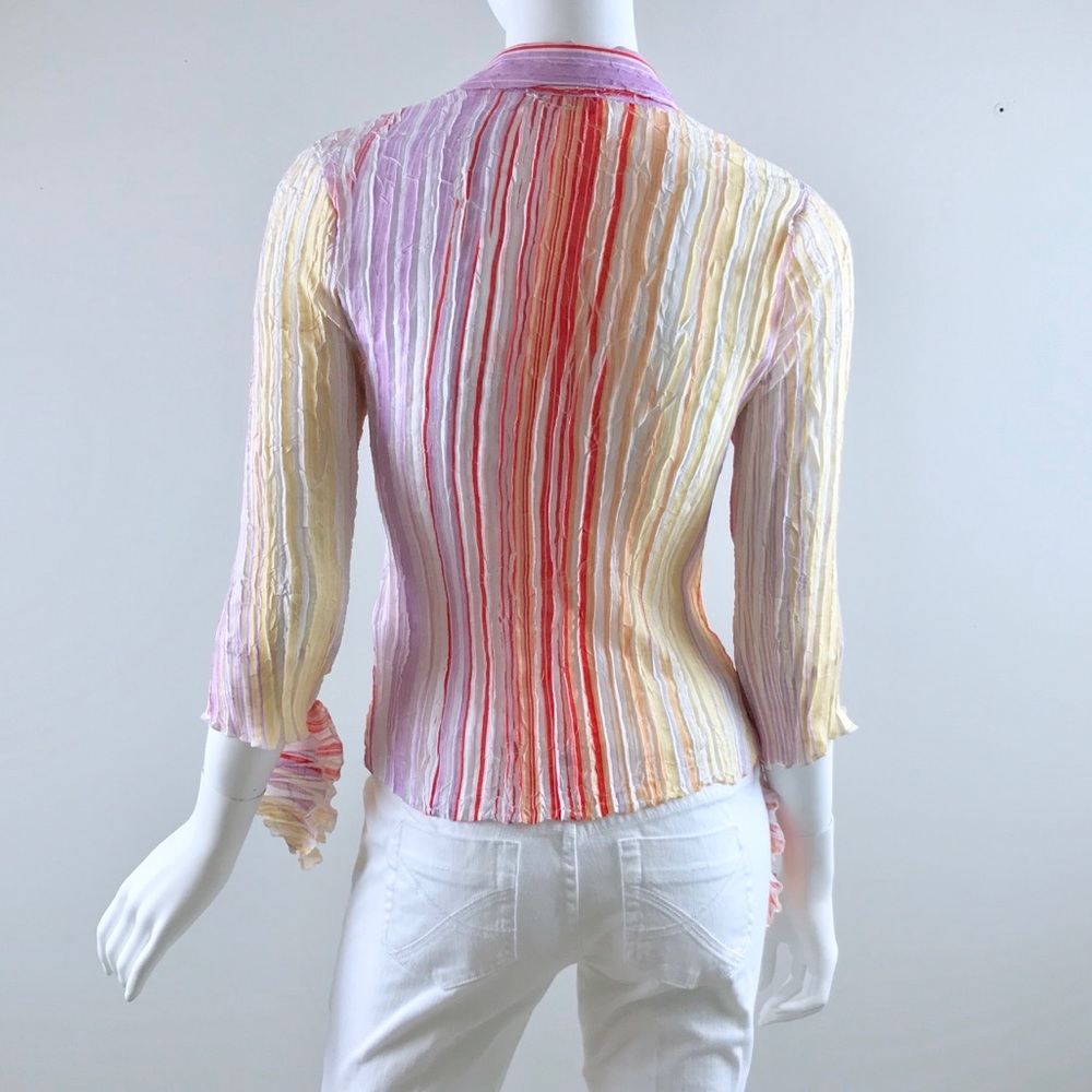 {Kisca by Komarov} Striped Multi-Color Blouse - Picture 5 of 7